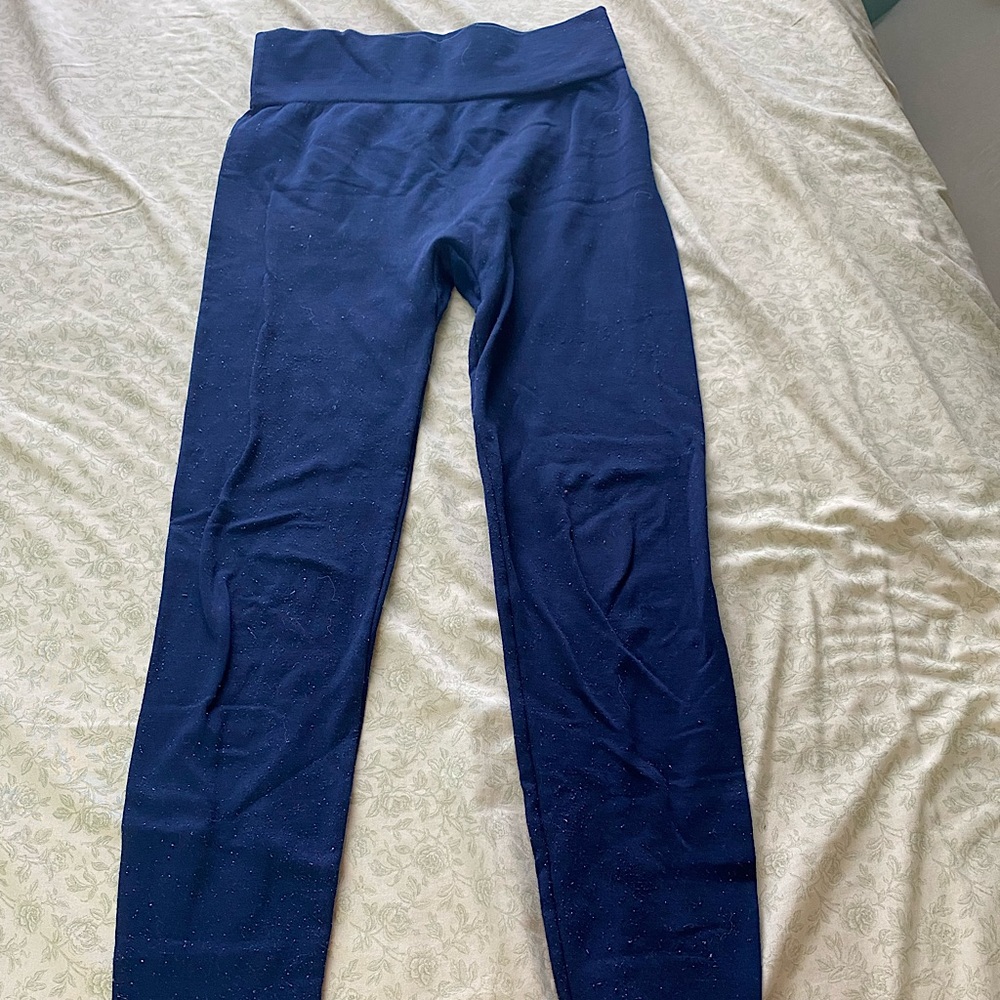 Blue leggings